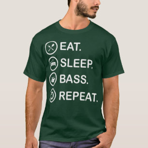 Eat Sleep Bass Wiederholung Funny Bass Gitarre 666 T-Shirt