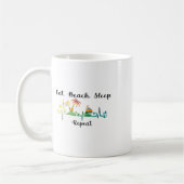 Eat Sleep Beach Repeat Summer Tropical Vacation Be Kaffeetasse (Links)