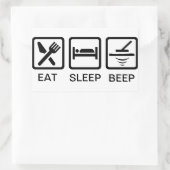 EAT-SLEEP-BEEP-Metall-Detektion Rechteckiger Aufkleber (Tasche)