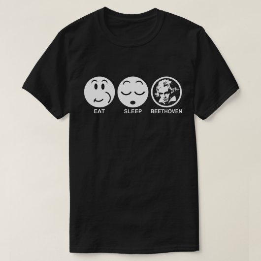 Eat Sleep Beethoven T-Shirt (Design vorne)
