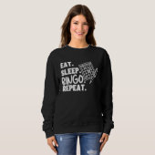 Eat Sleep Bingo Repeat Casino Bingo Sweatshirt (Vorne ganz)