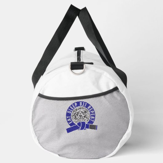 Eat Sleep BJJ Repeat - Blue Belt "Customizable" Du Duffle Bag (Rechts)