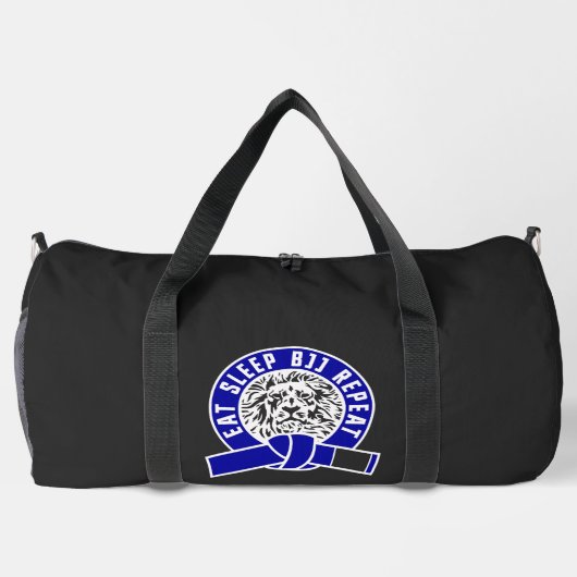 Eat Sleep BJJ Repeat - Blue Belt "Customizable" Duffle Bag (Rückseite)