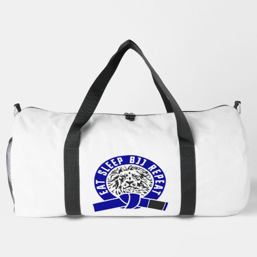 Eat Sleep BJJ Repeat - Blue Belt "Customizable" Duffle Bag (Rückseite)