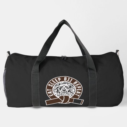 Eat Sleep BJJ Repeat - Brown Belt "Customizable" Duffle Bag (Rückseite)