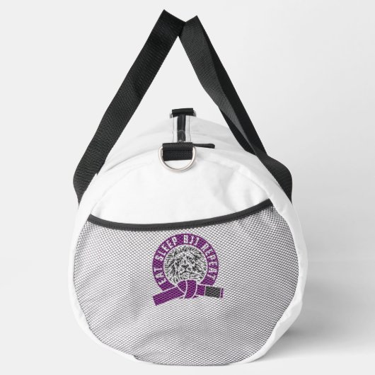 Eat Sleep BJJ Repeat - Lila Gürtel "Customizable" Duffle Bag (Rechts)