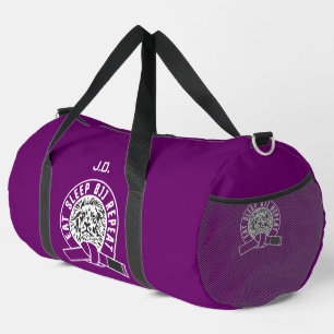Eat Sleep BJJ Repeat - Lila Gürtel "Customizable" Duffle Bag