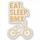 Eat, Sleep, BMX Aufkleber (Vorderseite)