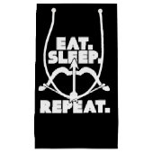 Eat Sleep-Bogen-Bogenschießen Kleine Geschenktüte (Vorderseite)