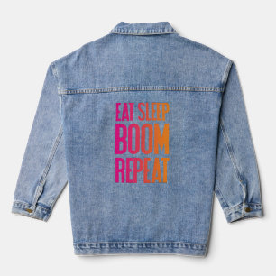 Eat Sleep Boom Wiederholung - Festival T-Shirt Jeansjacke