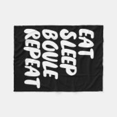 Eat Sleep Boule Repeat Saying Funny Petanque Boule Fleecedecke (Vorderseite (Horizontal))