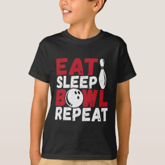 Eat Sleep Bowl Wiederholen T-Shirt