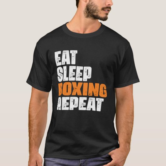 Eat Sleep Boxing Repeat boxing enthusiast T-Shirt (Vorderseite)