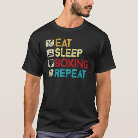 Eat Sleep Boxing Repeat Boxing Man Boxing Gloves C T-Shirt (Vorderseite)