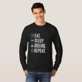 Eat Sleep Boxing Repeat - Funny Retro Man Boxing G T-Shirt (Vorne ganz)