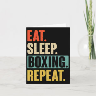 Eat Sleep Boxing Wiederholung - Funny Retro Vintag Karte