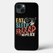 Eat Sleep Braap Repeat Snowmobile Rider Case-Mate iPhone Hülle (Rückseite)