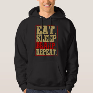 Eat Sleep Braap Wiederholung Motocross Dirt Bike Hoodie