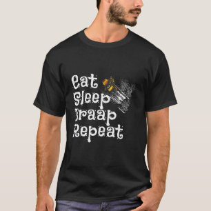 Eat Sleep Braap Wiederholung Snowmobile T-Shirt