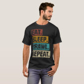 Eat Sleep Brawl Repeat Retro Video Gaming Game Gam T-Shirt (Vorne ganz)
