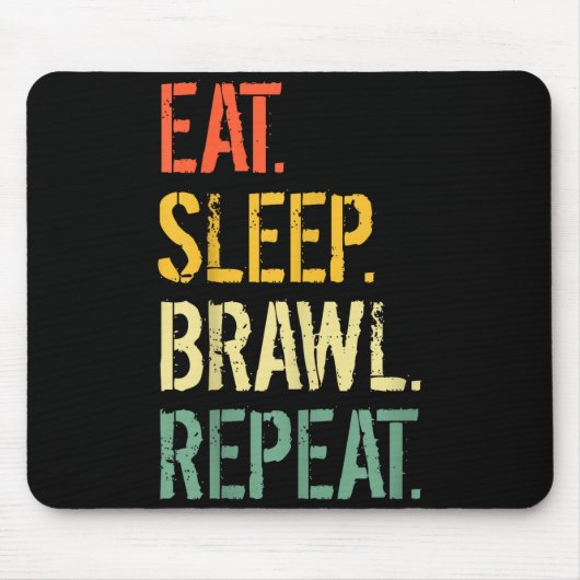 Eat Sleep Brawl Repeat Stars Funny Video Gamer Gam Mousepad (Vorne)