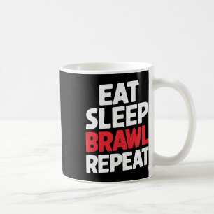 Eat Sleep Brawl Wiederholen Funny Stars Video Game Kaffeetasse