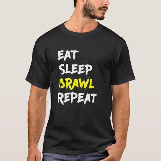 Eat Sleep Brawl Wiederholen Gamer Gamer Game Kid's T-Shirt (Vorderseite)