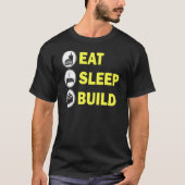 Eat Sleep Build Lego T-Shirt (Vorderseite)