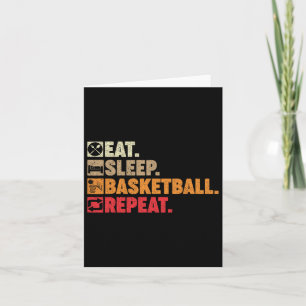 Eat Sleep Bysketbyll Wiederholung Boy Girl Bysketb Karte
