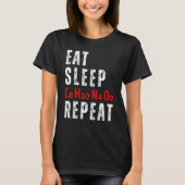 Eat Sleep C8H10N4O2 Repeat Caffeine Molecule T-Shirt (Vorderseite)