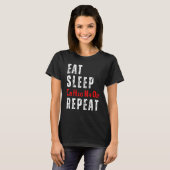 Eat Sleep C8H10N4O2 Repeat Caffeine Molecule T-Shirt (Vorne ganz)