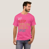 Eat Sleep Candlepin Bowling Wiederholen Funny Play T-Shirt (Vorne ganz)