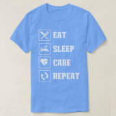 Eat Sleep Care Wiederholung Doctor Gift Doctor T-Shirt (Design vorne)