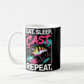 Eat Sleep Cast Repeat Fishing Lover Men Dad Christ Kaffeetasse (Links)