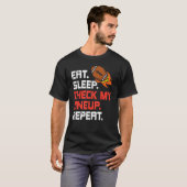 Eat Sleep Check My Lineup Repeat Fantasy Football T-Shirt (Vorne ganz)