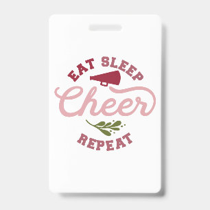 Eat Sleep Cheer Repeat Cheerleader Ideen Ausweis