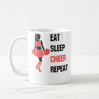 Eat Sleep Cheer Repeat Cheerleading Coach Kaffeetasse
