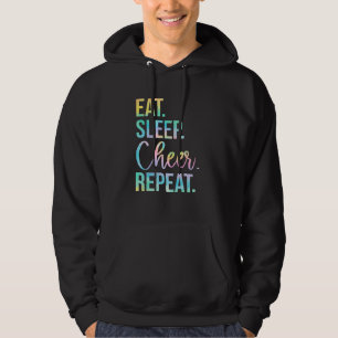 Eat Sleep Cheer Wiederholung Cheerleader Cheerlead Hoodie