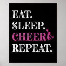 Eat Sleep Cheer Wiederholung Cheerleader Cheerlead