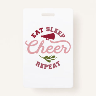 Eat Sleep Cheer Wiederholung Cheerleader Ideen Ausweis