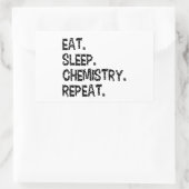 Eat Sleep Chemistry Repeat | Funny Science Rechteckiger Aufkleber (Tasche)
