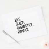Eat Sleep Chemistry Repeat | Funny Science Rechteckiger Aufkleber (Umschlag)