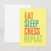 eat Sleep Chess Repeat Master Coach Legend Dankeskarte (Vorne/Hinten)