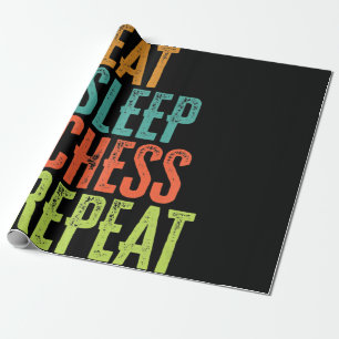 eat Sleep Chess Repeat Master Coach Legend Geschenkpapier