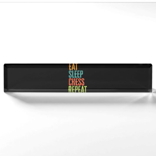 eat Sleep Chess Repeat Master Coach Legend Namensplakette (Vorderseite)