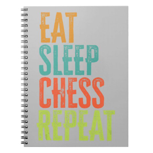 eat Sleep Chess Repeat Master Coach Legend Notizblock (Vorderseite)
