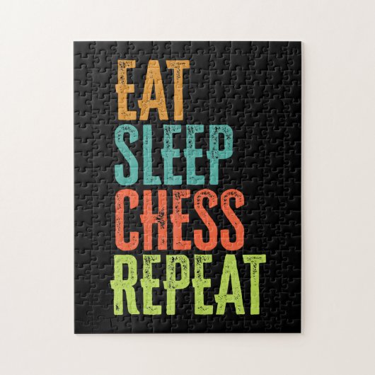 eat Sleep Chess Repeat Master Coach Legend Puzzle (Vertikal)