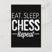 Eat Sleep Chess Repeat Player Board Kids Boy Game Begleitkarte (Vorderseite)
