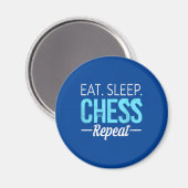 Eat Sleep Chess Repeat Player Board Kids Boy Game Magnet (Vorderseite/Rückseite)