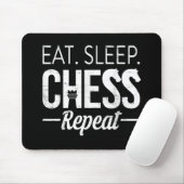 Eat Sleep Chess Repeat Player Board Kids Boy Game Mousepad (Mit Mouse)